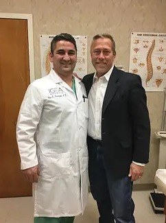 Former patient Robert Kinsey  with Dr. Ciro Randazzo of IGEA Brain & Spine.